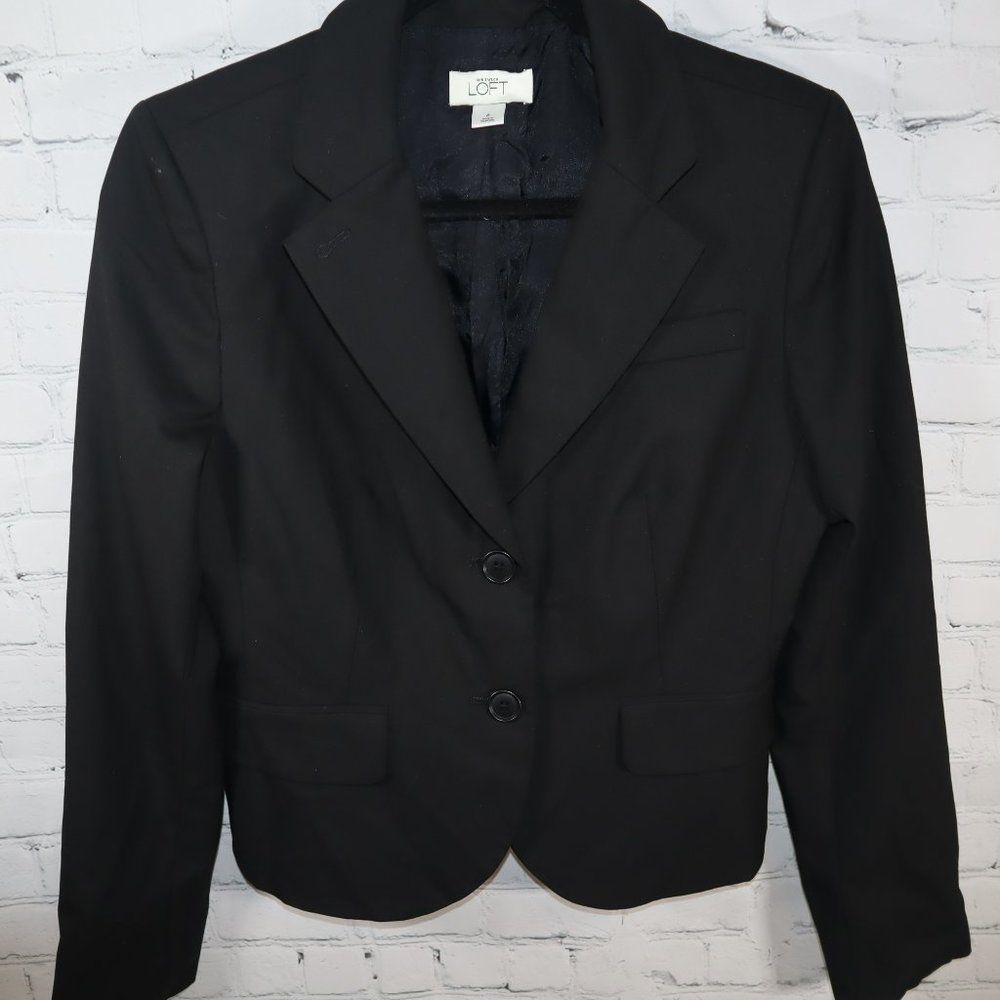 Loft Black Long Sleeve Blazer Women's Size 6